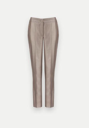Spodnie z połyskiem w kolorze kamiennego beżu
