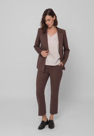 Żakiet na jeden guzik w kolorze brązowym