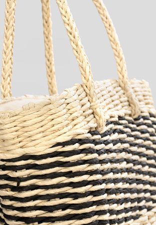 Beżowa pleciona torba