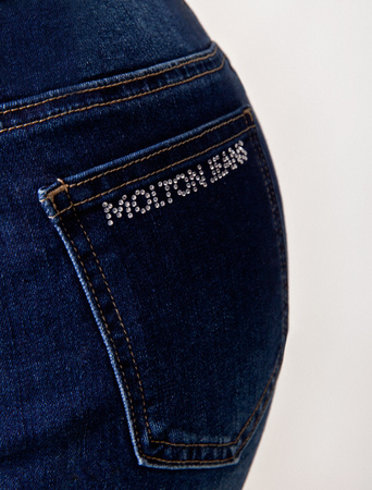 Granatowe jeansowe spodnie