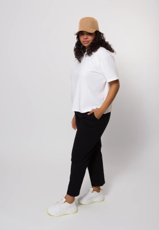 Czarne dresowe spodnie z prostą nogawką