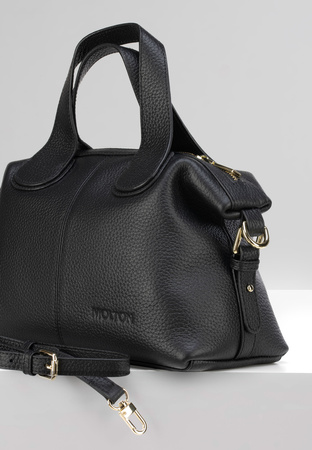 Mała czarna torebka ze skóry