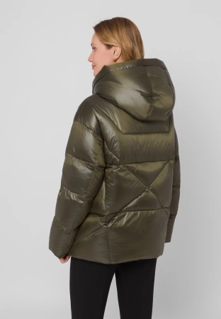Pikowana kurtka w kolorze oliwkowym