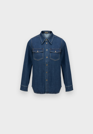 Jeansowa koszula zapinana na guziki