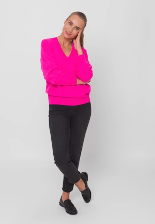 Kaszmirowy sweter w kolorze różowym