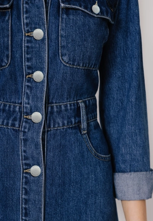 Długa jeansowa sukienka