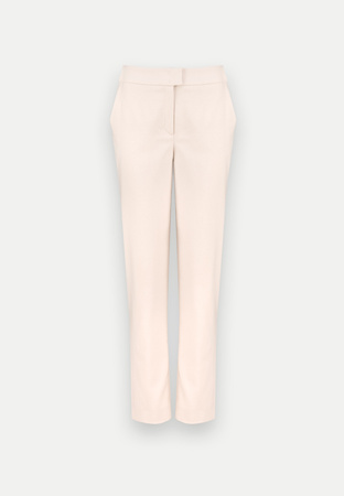 Beżowe spodnie z prostą nogawką