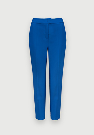 Kobaltowe klasyczne spodnie z kantem