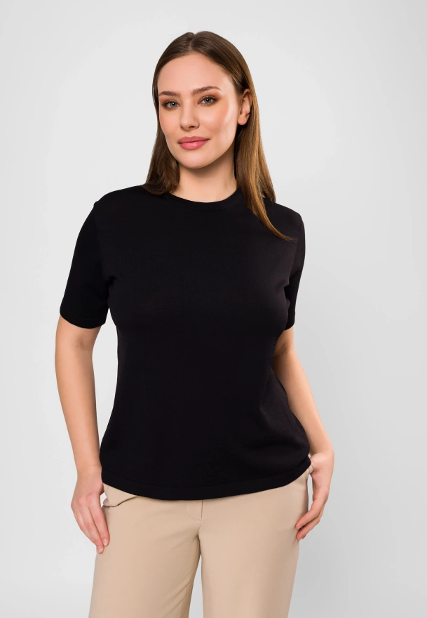 Czarna bluzka z wiskozą 