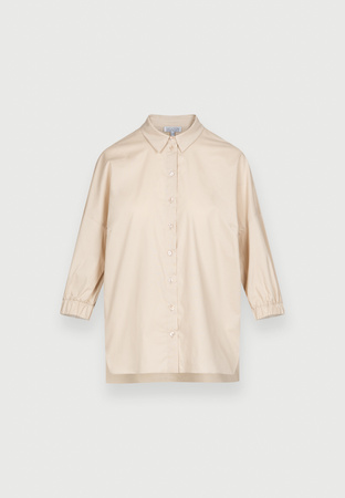 Beżowa popelinowa koszula
