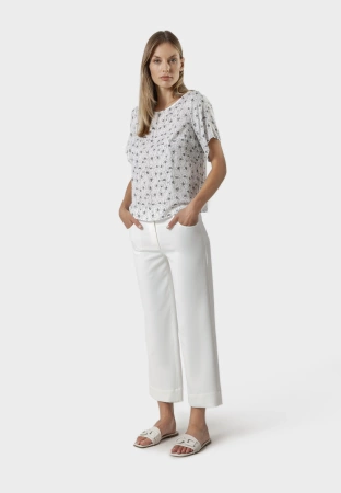 Spodnie cropp w kolorze ecru