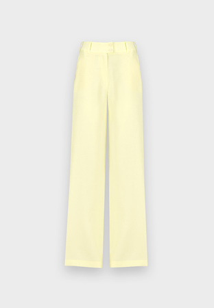 Żółte szerokie spodnie z wiskozą i lnem