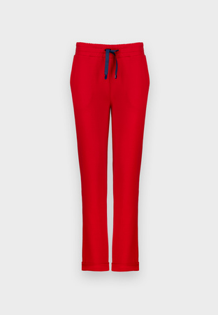 Bawełniane dresowe spodnie w czerwonym kolorze