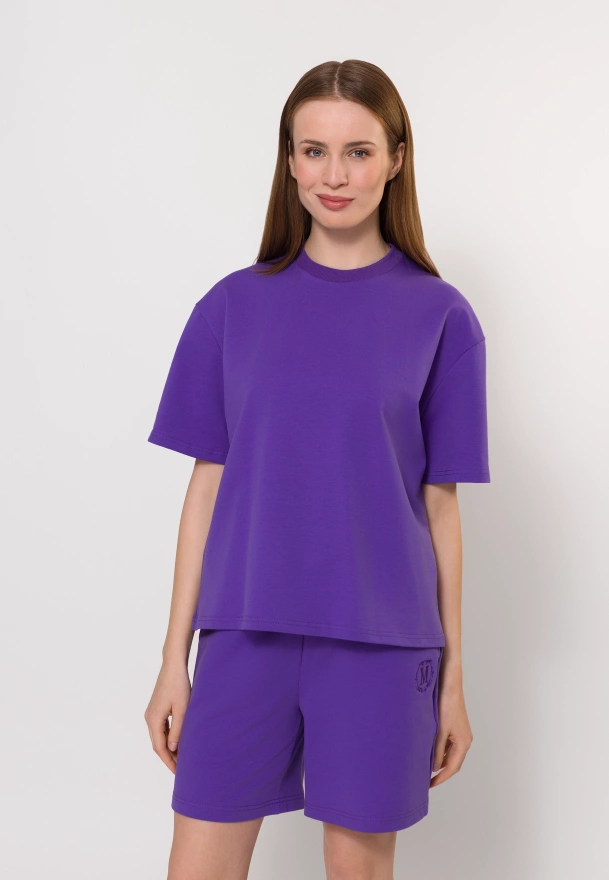 Fioletowy t-shirt oversize