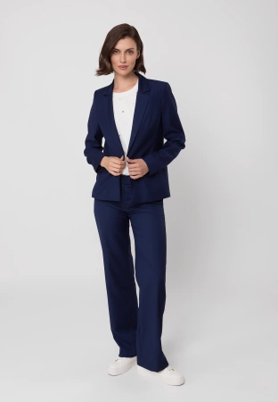 Garniturowe spodnie z prostą nogawką