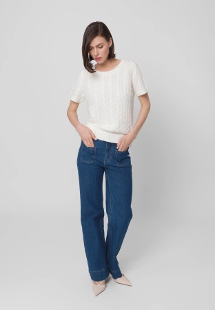 Dzianinowa bluzka w warkoczowy splot