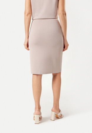 Beżowa dzianinowa spódnica