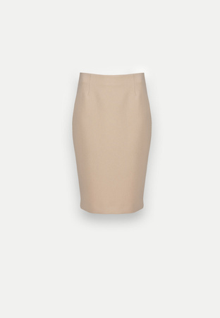 Beżowa ołówkowa spódnica z wiskozą