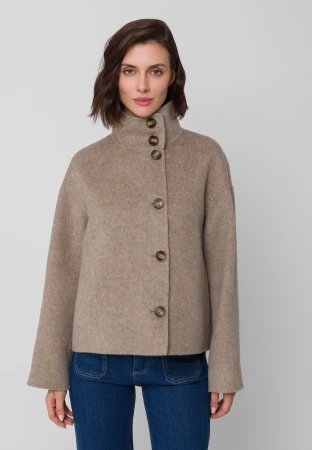 Beżowa kurtka double face