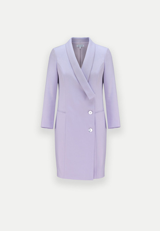 Elegancka żakietowa sukienka w kolorze lila