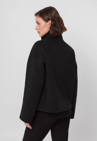 Czarna kurtka double face