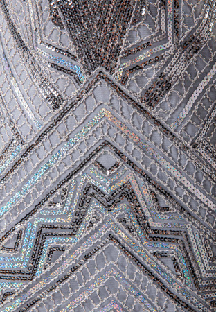 Srebrna cekinowa sukienka