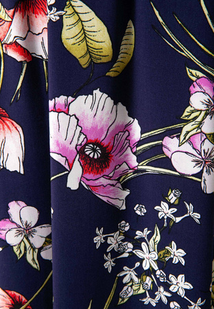 Długa wiskozowa spódnica w kwiaty