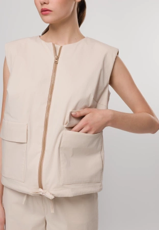 Bawełniana kamizelka na suwak