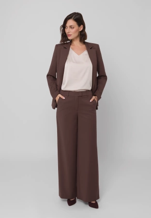 Żakiet na jeden guzik w kolorze brązowym