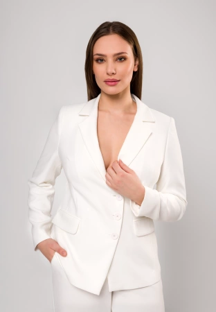 Żakiet z asymetrycznym zapięciem z wiskozą