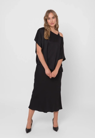 Wiskozowa bluzka z kimonowym rękawem