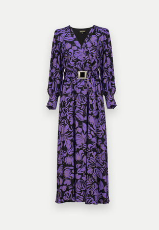 Wiskozowa sukienka z kopertowym dekoltem