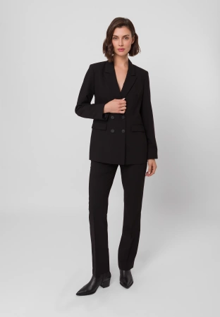 Czarny dwurzędowy żakiet