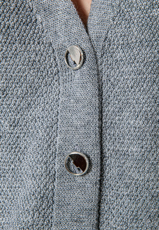 Szary zapinany kardigan