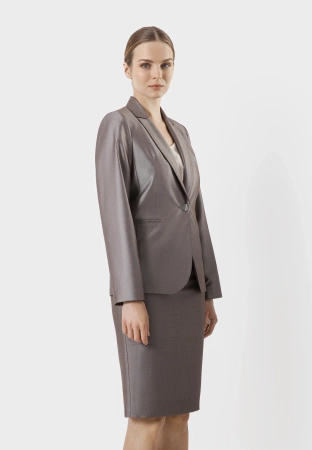 Żakiet z połyskiem w kolorze kamiennego beżu