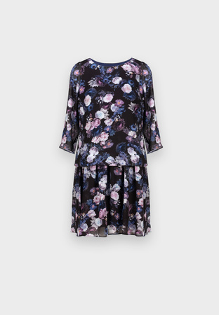 Wiskozowa sukienka w róże