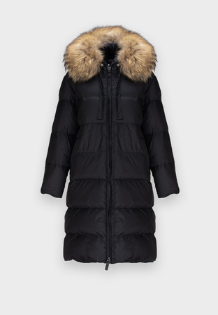 Czarna puchowa kurtka z naturalnym wypełnieniem