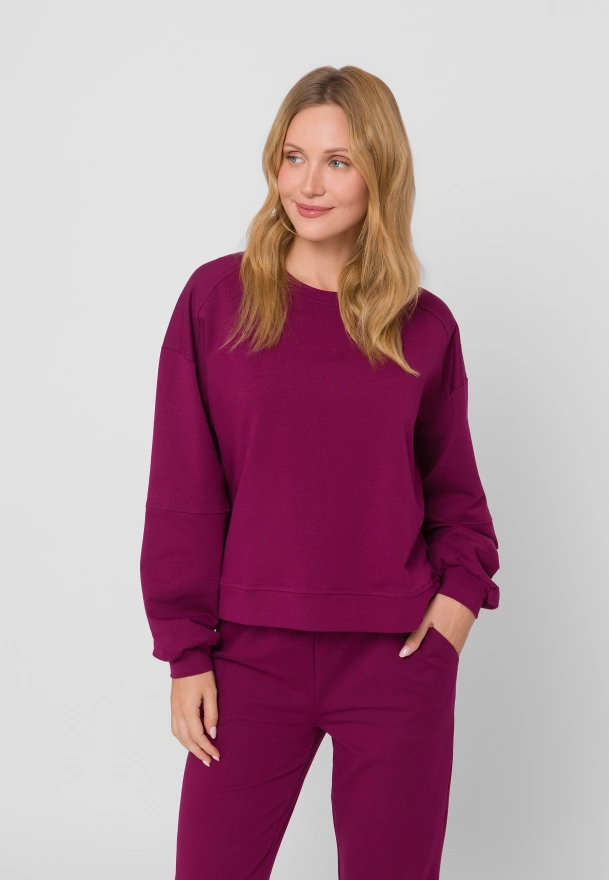 Bluza dresowa w kolorze bordowym