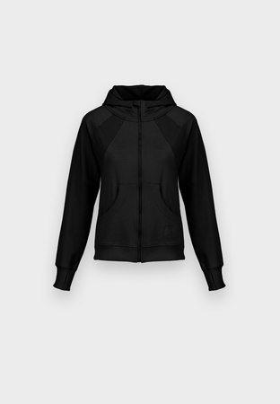Czarna bawełniana bluza na suwak