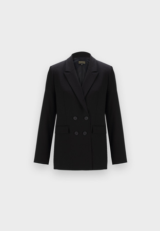 Czarny dwurzędowy żakiet