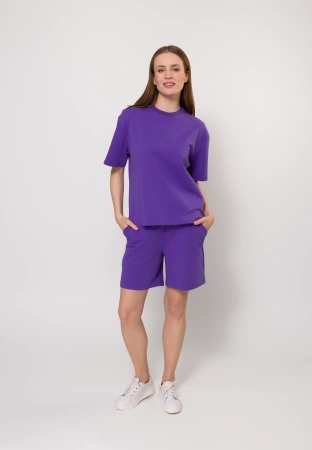 Fioletowy t-shirt oversize