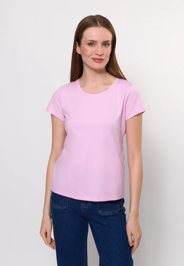 Różowy bawełniany t-shirt