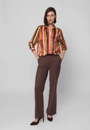 Jedwabna koszula w pasy
