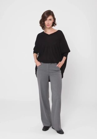 Garniturowe spodnie z szeroką nogawką