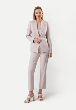 Beżowy żakiet z wiskozy