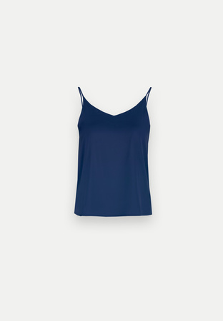 Granatowy top na cienkich ramiączkach