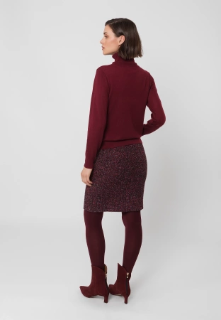 Bordowa spódnica ołówkowa