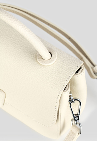 Skórzana fakturowana torebka do ręki