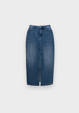 Długa jeansowa spódnica