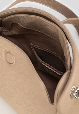 Mała fakturowana torebka w kolorze beżowym